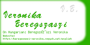 veronika beregszaszi business card